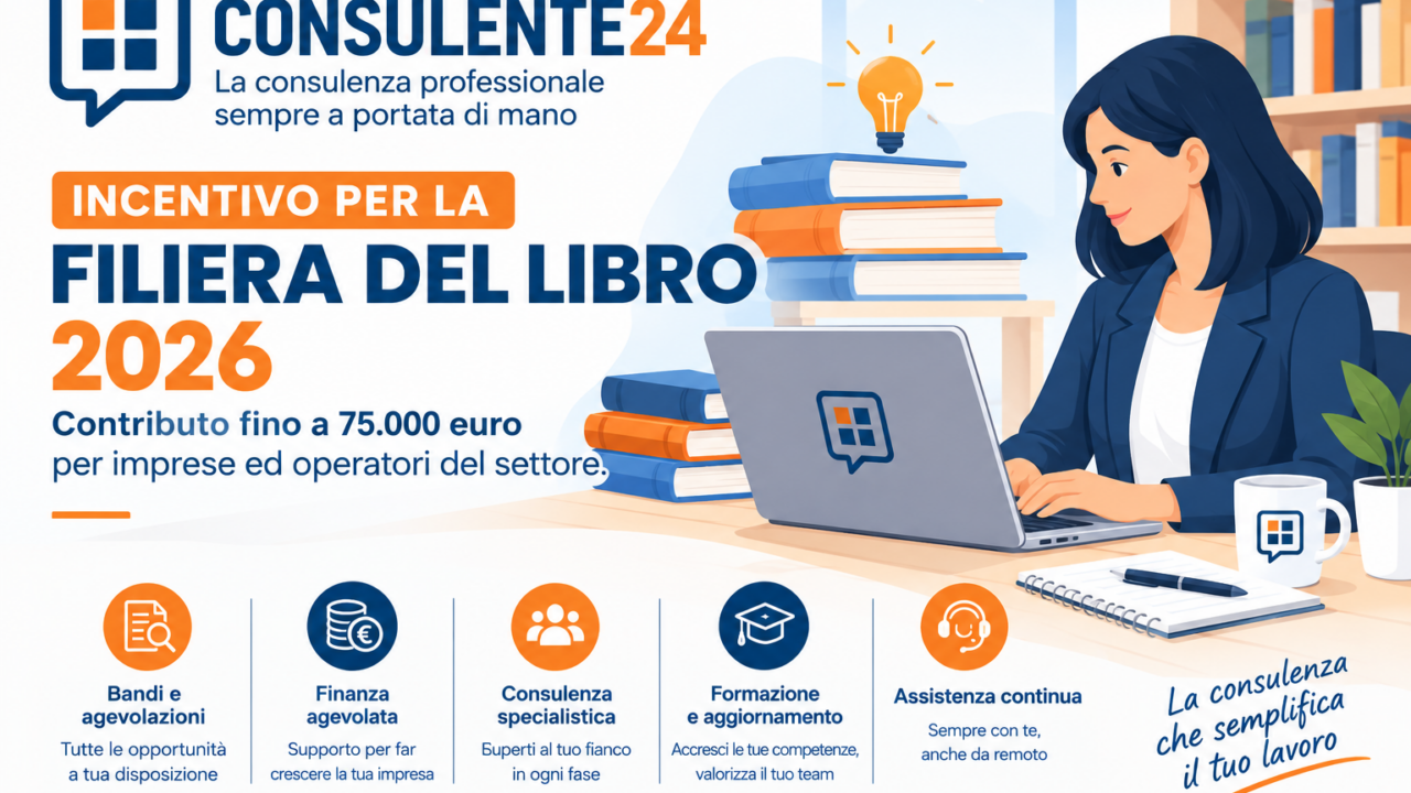 Incentivo filiera del libro 2026: fino a 75mila euro per le imprese